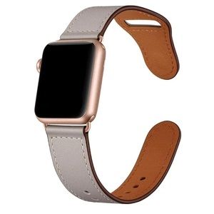 Brand new Gray Leather Wize band with Rose Gold inserts